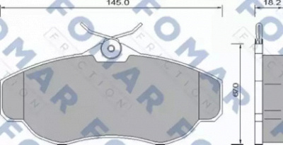 FOMAR FRICTION fo646981 -  Комплект тормозных колодок, дисковый тормоз